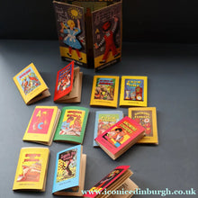 Load image into Gallery viewer, Very Rare Set of MURRAY'S My Learn and Know Books (Treasure Hour). 12 Miniature Books in the Rare Box Shaped Like a Mid Century School Room
