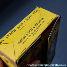 Load image into Gallery viewer, Very Rare Set of MURRAY'S My Learn and Know Books (Treasure Hour). 12 Miniature Books in the Rare Box Shaped Like a Mid Century School Room

