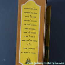 Load image into Gallery viewer, Very Rare Set of MURRAY'S My Learn and Know Books (Treasure Hour). 12 Miniature Books in the Rare Box Shaped Like a Mid Century School Room

