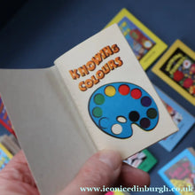 Load image into Gallery viewer, Very Rare Set of MURRAY'S My Learn and Know Books (Treasure Hour). 12 Miniature Books in the Rare Box Shaped Like a Mid Century School Room
