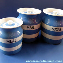 Load image into Gallery viewer, 1930s Cornishware Storage Jar: Meal
