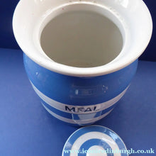 Load image into Gallery viewer, 1930s Cornishware Storage Jar: Meal
