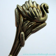 Load image into Gallery viewer, Victorian Hallmarked Silver Salt Dish and Spoons / Pin Cushions. Matching Swan Spoons In Fitted Case

