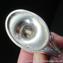 Load image into Gallery viewer, Victorian Hallmarked Silver Salt Dish and Spoons / Pin Cushions. Matching Swan Spoons In Fitted Case

