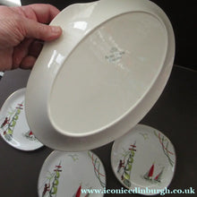 Load image into Gallery viewer, VERY RARE Vintage 1950s Meakin Fishing Pattern Plates: REGATTA PATTERN
