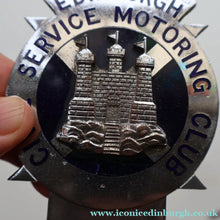 Load image into Gallery viewer, VERY RARE Vintage 1960s EDINBURGH Civil Service Motoring Club Car Badge
