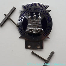 Load image into Gallery viewer, VERY RARE Vintage 1960s EDINBURGH Civil Service Motoring Club Car Badge

