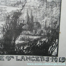Load image into Gallery viewer, Frank Brangwyn WWI Proof for a Poster. Lithograph. Watch on the Rhine 9th Lancers. Pencil Signed
