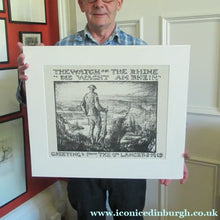 Load image into Gallery viewer, Frank Brangwyn WWI Proof for a Poster. Lithograph. Watch on the Rhine 9th Lancers. Pencil Signed
