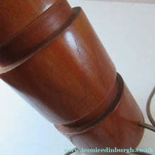 Load image into Gallery viewer, Vintage Scandinavian Teak Pillar Table Lamp. Working
