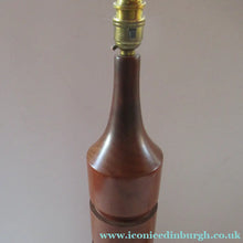 Load image into Gallery viewer, Vintage Scandinavian Teak Pillar Table Lamp. Working
