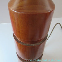Load image into Gallery viewer, Vintage Scandinavian Teak Pillar Table Lamp. Working
