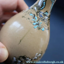 Load image into Gallery viewer, VICTORIAN 1890s Doulton Lambeth Stoneware Bud Vase with Chinoserie Pattern Featuing Two Dragon
