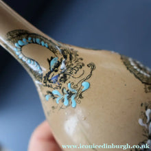 Load image into Gallery viewer, VICTORIAN 1890s Doulton Lambeth Stoneware Bud Vase with Chinoserie Pattern Featuing Two Dragon
