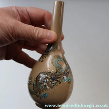 Load image into Gallery viewer, VICTORIAN 1890s Doulton Lambeth Stoneware Bud Vase with Chinoserie Pattern Featuing Two Dragon
