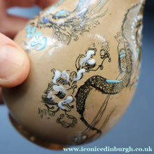 Load image into Gallery viewer, VICTORIAN 1890s Doulton Lambeth Stoneware Bud Vase with Chinoserie Pattern Featuing Two Dragon
