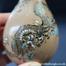 Load image into Gallery viewer, VICTORIAN 1890s Doulton Lambeth Stoneware Bud Vase with Chinoserie Pattern Featuing Two Dragon
