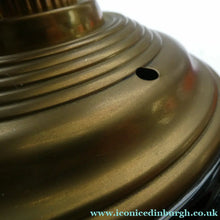 Load image into Gallery viewer, Antique VICTORIAN Paraffin or Oil Lamp with Brass Pillar. COMPLETE
