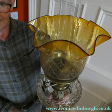 Load image into Gallery viewer, Antique VICTORIAN Paraffin or Oil Lamp with Brass Pillar. COMPLETE
