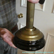Load image into Gallery viewer, Antique VICTORIAN Paraffin or Oil Lamp with Brass Pillar. COMPLETE
