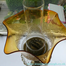 Load image into Gallery viewer, Antique VICTORIAN Paraffin or Oil Lamp with Brass Pillar. COMPLETE

