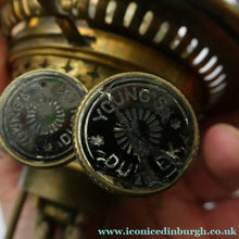 Load image into Gallery viewer, Antique VICTORIAN Paraffin or Oil Lamp with Brass Pillar. COMPLETE
