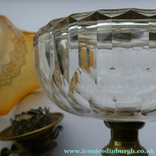 Load image into Gallery viewer, Antique VICTORIAN Paraffin or Oil Lamp with Brass Pillar. COMPLETE
