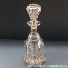 Load image into Gallery viewer, EXCEPTIONAL Victorian Bell Decanter with Original Stopper with Facet Cut Ribbing: 13 1/2 inches in height
