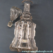 Load image into Gallery viewer, EXCEPTIONAL Victorian Bell Decanter with Original Stopper with Facet Cut Ribbing: 13 1/2 inches in height
