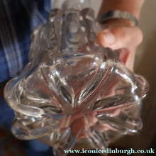 Load image into Gallery viewer, EXCEPTIONAL Victorian Bell Decanter with Original Stopper with Facet Cut Ribbing: 13 1/2 inches in height
