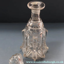 Load image into Gallery viewer, EXCEPTIONAL Victorian Bell Decanter with Original Stopper with Facet Cut Ribbing: 13 1/2 inches in height
