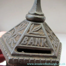 Load image into Gallery viewer, Genuine Victorian Cast Iron Money Bank or Money Box by Chamberland &amp; Hill 

