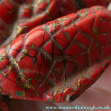 Load image into Gallery viewer, Antique Cast Iron Toad Match Safe or Vesta - with Original Red Paint &amp; Registration Mark 
