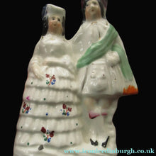 Load image into Gallery viewer, GENUINE Victorian 19th Century Minatirue Staffordshire Figurine of a Couple
