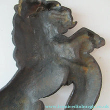 Load image into Gallery viewer, Antique Victorian Cast Iron Lion Rampant Door Stop
