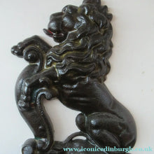 Load image into Gallery viewer, Antique Victorian Cast Iron Lion Rampant Door Stop
