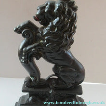 Load image into Gallery viewer, Antique Victorian Cast Iron Lion Rampant Door Stop

