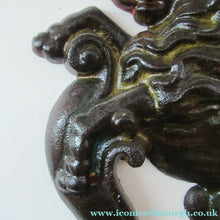 Load image into Gallery viewer, Antique Victorian Cast Iron Lion Rampant Door Stop
