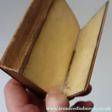 Load image into Gallery viewer, Antique 19th Century MAUCHLINE Ware New Testament Book with Image of Edinburgh Castle and Gardens. FREE POSTAGE
