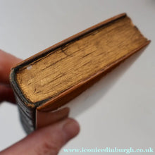 Load image into Gallery viewer, Antique 19th Century MAUCHLINE Ware New Testament Book with Image of Edinburgh Castle and Gardens. FREE POSTAGE
