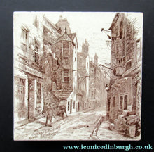 Load image into Gallery viewer, Victorian Mintons Tile. Cardinal Beaton's House in Edinburgh
