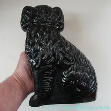 Load image into Gallery viewer, Antique STAFFORDSHIRE Black Jackfield Spaniels with Gold Highlights 
