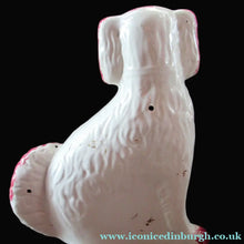 Load image into Gallery viewer, LARGE Antique Pair of Staffordshire Dogs Chimney Spaniels / Wally Dugs; 12 1/4 inches
