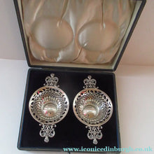 Load image into Gallery viewer, 1901 Victorian Sterling Silver Bon Bon Dishese with Angel Head Handles

