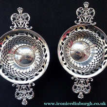 Load image into Gallery viewer, 1901 Victorian Sterling Silver Bon Bon Dishese with Angel Head Handles
