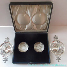 Load image into Gallery viewer, 1901 Victorian Sterling Silver Bon Bon Dishes with Angel Head Handles
