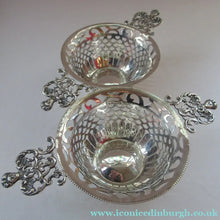 Load image into Gallery viewer, 1901 Victorian Sterling Silver Bon Bon Dishes with Angel Head Handles
