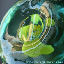 Load image into Gallery viewer, Antique Victorian Paperweight Dump with Three Trumpet Flowers and Entitled June

