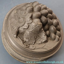 Load image into Gallery viewer, RARE SURVIVOR. Victorian Pewter Ice / Ice Cream Mould with Fruiting Vine Decoration on the Lid 

