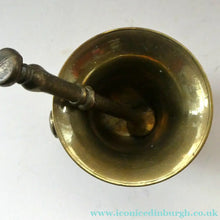 Load image into Gallery viewer, Antique VICTORIAN Pharmacy Heavy Solid Brass Mortar And Pestle 
